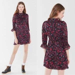 Urban Outfitters Mock Neck Floral Mini Dress